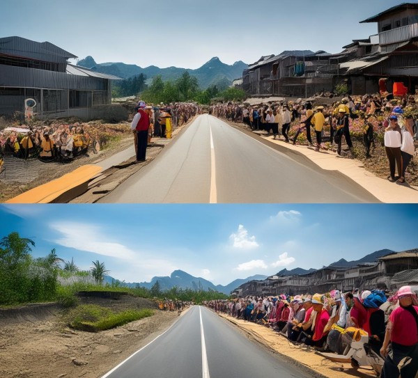 官山镇修路工程，百姓生活的新希望